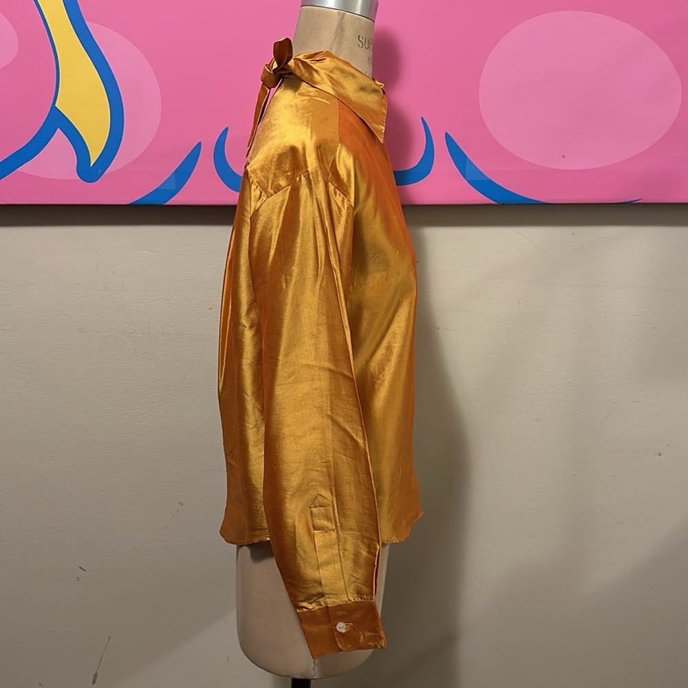 Romeo Gili silk Gold Blouse - Picture 4 of 11